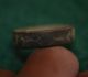 The Vikings.  Ancient Bronze Ring With Symbols,  Ca 1100 Ad.  Norse Relic.  Vf Scandinavian photo 5