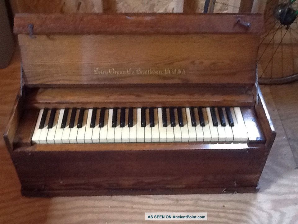 Antique Estey Pump Organ Portable Field Wwii Solid Oak Great