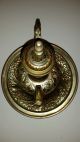 Arabic Coffee Tea Pot Ewer Basin Brass,  Copper Algeria Vintage Islamic photo 11