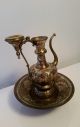 Arabic Coffee Tea Pot Ewer Basin Brass,  Copper Algeria Vintage Islamic photo 3