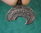 The Vikingss.  Rare Silver Pendant Amulet,  Ca 1000 Ad.  Depicting Lunar Symbol Vf Scandinavian photo 1