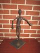 Vintage Mid Century Modern Giacometti Style Brutalist Metal Art Figure Sculpture Mid-Century Modernism photo 1