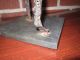 Vintage Mid Century Modern Giacometti Style Brutalist Metal Art Figure Sculpture Mid-Century Modernism photo 3