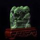 Hand - Carved Natural Green Hetian Jade Statue - - - Old Man & Pine Tree A10 Other Antique Chinese Statues photo 2