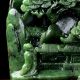 Hand - Carved Natural Green Hetian Jade Statue - - - Old Man & Pine Tree A10 Other Antique Chinese Statues photo 5