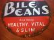 Bile Beans Pill Vintage Pharmacy Drug Store Door Push Porcelain Enamel Sign Other Antique Science, Medical photo 1
