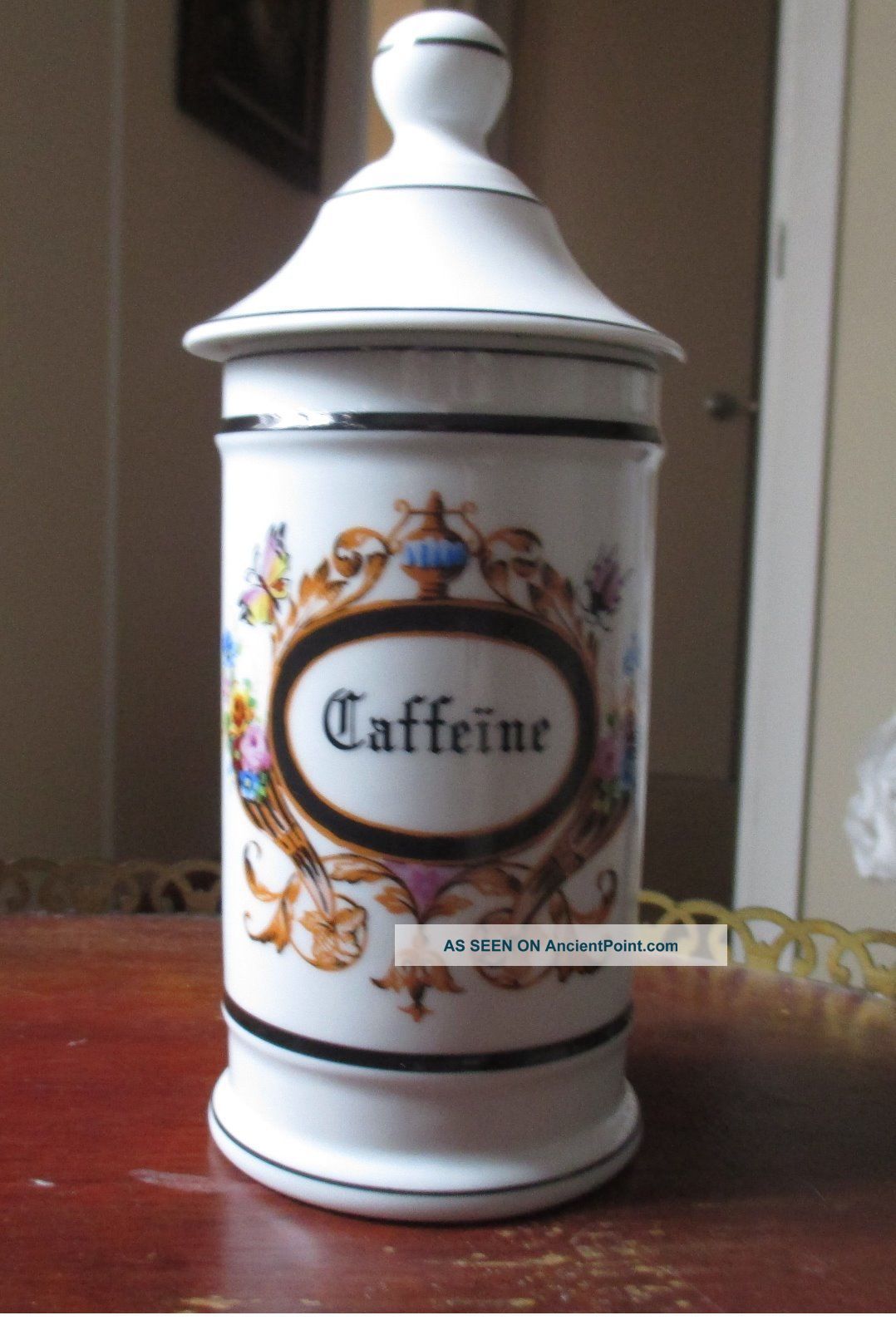 French Limoges Porcelain Apothecary Pharmacy Medicine Druggist Jar 