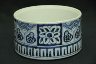 Japanese Middle Edo Era Old Imari Porcelain Bowl White&blue photo