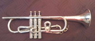 Couturier Silver Trumpet W/ Case & Cornet Mouthpiece - Striking Conical Design. photo