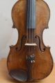 Antique German Violin One Piece Slab Cut Back String photo 2