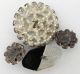 Antique Button 3 Brass W/rhinestones 1 Composition W/rhinestones Large Med & Sml Buttons photo 1