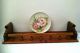 Vtg Handpainted Pink Rose Floral Design Decorative Plate Wall Display Art Plates & Chargers photo 3