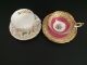 Vintage Pair Tea Cups And Saucers Bone China Ainsley And Victoria (england) Cups & Saucers photo 1
