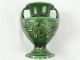 Antique Majolica Green Glazed Victorian Mantle Vase Marks V210 Vases photo 9