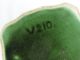 Antique Majolica Green Glazed Victorian Mantle Vase Marks V210 Vases photo 11