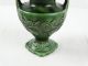 Antique Majolica Green Glazed Victorian Mantle Vase Marks V210 Vases photo 3