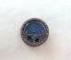 Antique - Victorian Brass Picture Button - Blue Sky & Vine Draped Fence - 9/16 