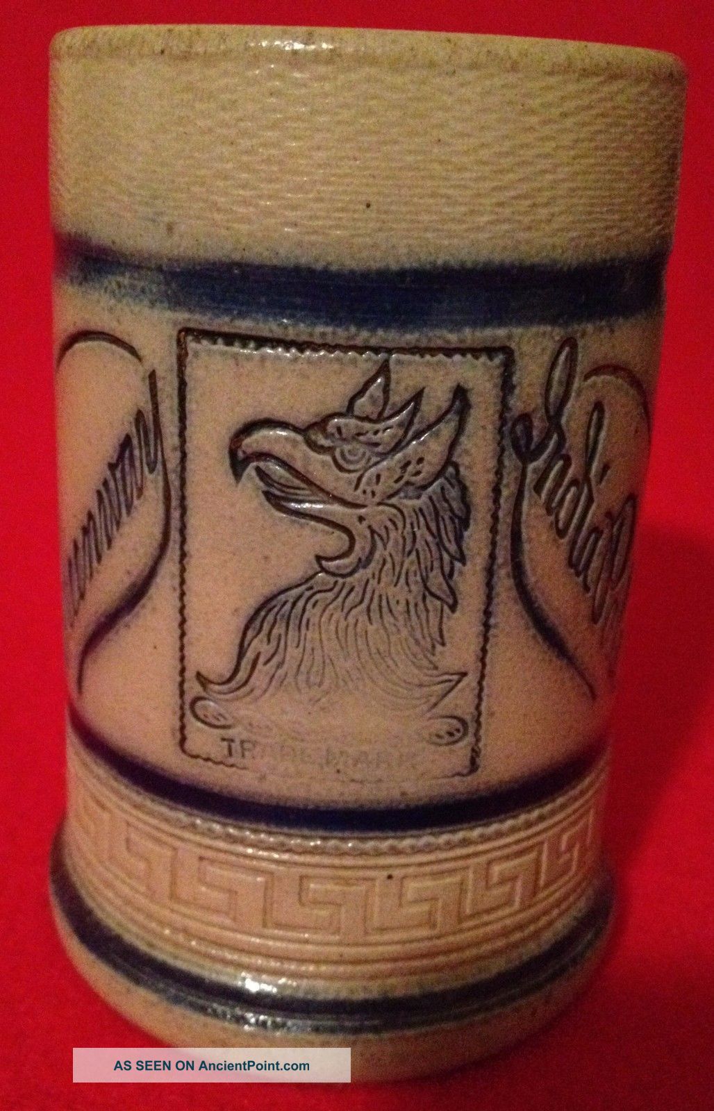 Rare Antique Salt Glaze Greenway Brewery Advertising Stein Mug Syracuse Ny The Americas photo