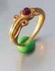 Pure Gold Ancient Roman Red Stone Ring & Rare Roman photo 6