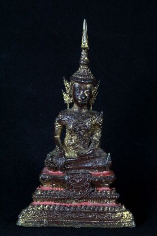 Thai Gilt Lacquered Seated Figure Of Buddha photo
