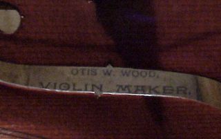 Vintage 1911 Dated American Maker Otis W.  Wood Violin Size 4/4 No.  141 photo