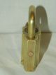 Vintage Dyna - Lok Barrel Key Brass Paddle Lock With Key Marked Us Made 2/31/59 Locks & Keys photo 3