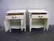 French Painted Serpentine Nightstands / End Tables 5069 Post-1950 photo 3