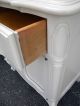 French Painted Serpentine Nightstands / End Tables 5069 Post-1950 photo 4