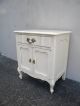 French Painted Serpentine Nightstands / End Tables 5069 Post-1950 photo 7