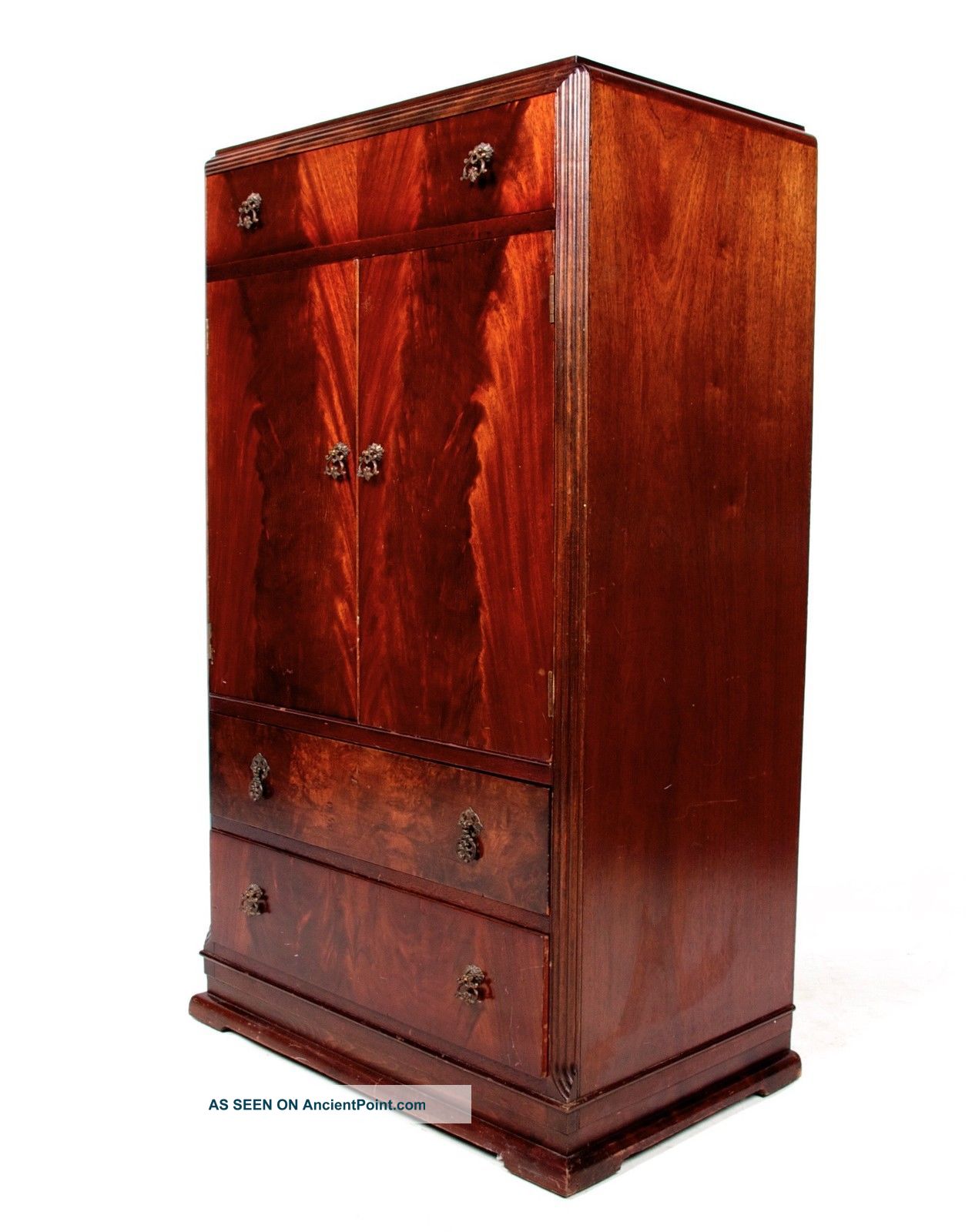 Antique Cabinet French Millinery Cupboard Chest Cuban Mahogany Art Deco 1930s 1900-1950 photo