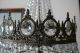 Antique Vintage Big French Basket Style Crystal Chandelier Lamp 1940s.  16in Dmtr Chandeliers, Fixtures, Sconces photo 11