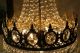 Antique Vintage Big French Basket Style Crystal Chandelier Lamp 1940s.  16in Dmtr Chandeliers, Fixtures, Sconces photo 7