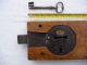 Wood And Iron French Antique Door Lock With Key Marked Duval Robert G Locks & Keys photo 10