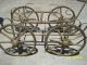 Antique Baby Buggy Frame With 11.  75 Wheels W/wooden Spokes Light Grey Baby Carriages & Buggies photo 2