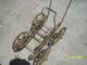 Antique Baby Buggy Frame With 11.  75 Wheels W/wooden Spokes Light Grey Baby Carriages & Buggies photo 3