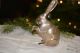 Vintage Solid Metal Etched Bunny Rabbit Figurine Other Antique Silverplate photo 4