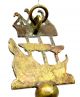 Antique Fireplace Shovel Nautical Fire Tool Brass/bronze Figural Ship Oscar Bach Hearth Ware photo 10
