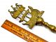 Antique Fireplace Shovel Nautical Fire Tool Brass/bronze Figural Ship Oscar Bach Hearth Ware photo 5