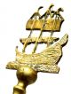 Antique Fireplace Shovel Nautical Fire Tool Brass/bronze Figural Ship Oscar Bach Hearth Ware photo 6