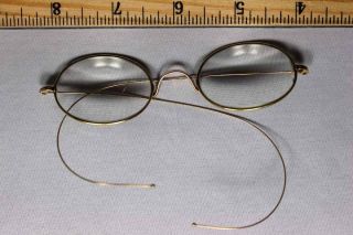 Antique Spectacles Eye Glasses Gold Filled Frames Marked Stevens Corrective photo