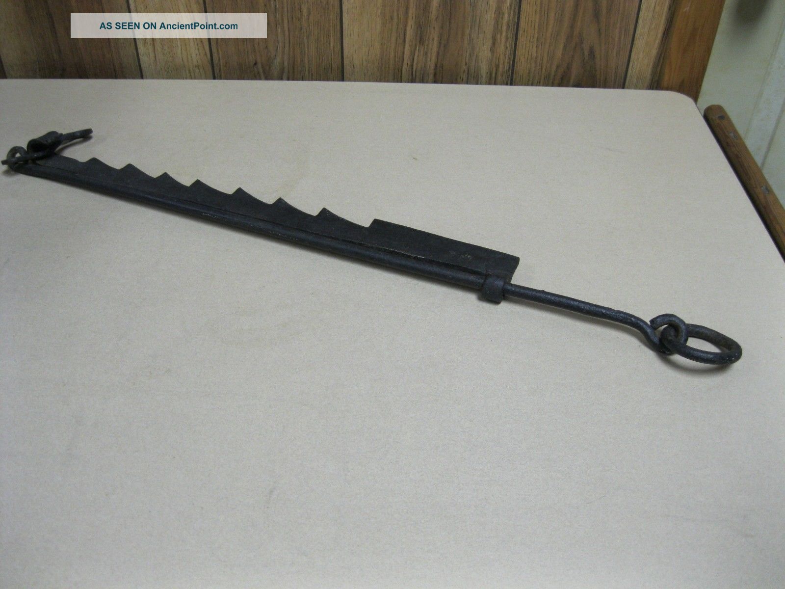 Antique Fireplace Trammel Hand Forged Blacksmith ' S Shop Primitives photo