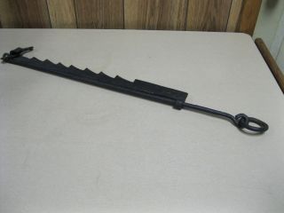 Antique Fireplace Trammel Hand Forged Blacksmith ' S Shop photo