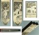 Fabulous Antique Carved Bone & Ebony Needle Case W/ Cherub & Castles Circa 1800 Needles & Cases photo 2