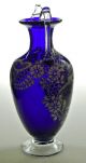 1800 ' S Italy Glass Cobalt Vase Urn Enamel Painting Gondolier Rialto Bridge Scene Vases photo 8