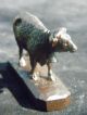 Miniature Cow Bull W/bell Wood Treen Figurine Black Forest Finely Carved Statue Carved Figures photo 3