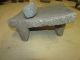 Antique Metate 2 - Grinder - Rustic - Complete - Old Mexican - Metates - Primitive - 15x12x10 Latin American photo 1