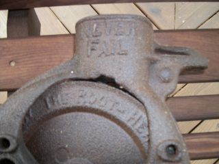 Vintage Antique Never Fail Cast Iron Hand Crank Farm Corn Sheller photo