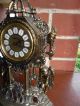 Antique Clock Metal Mantle Slendex Clocks Cherubs Torch Windup Rear Value Clocks photo 1