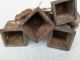 Antique Georgian / Victorian Brass Square Cup Castors For Furniture Other Antique Hardware photo 3