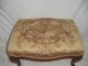 Antique Victorian Upholstered Tapestry Footstool Hassock Ottoman Bench Seat Post-1950 photo 1